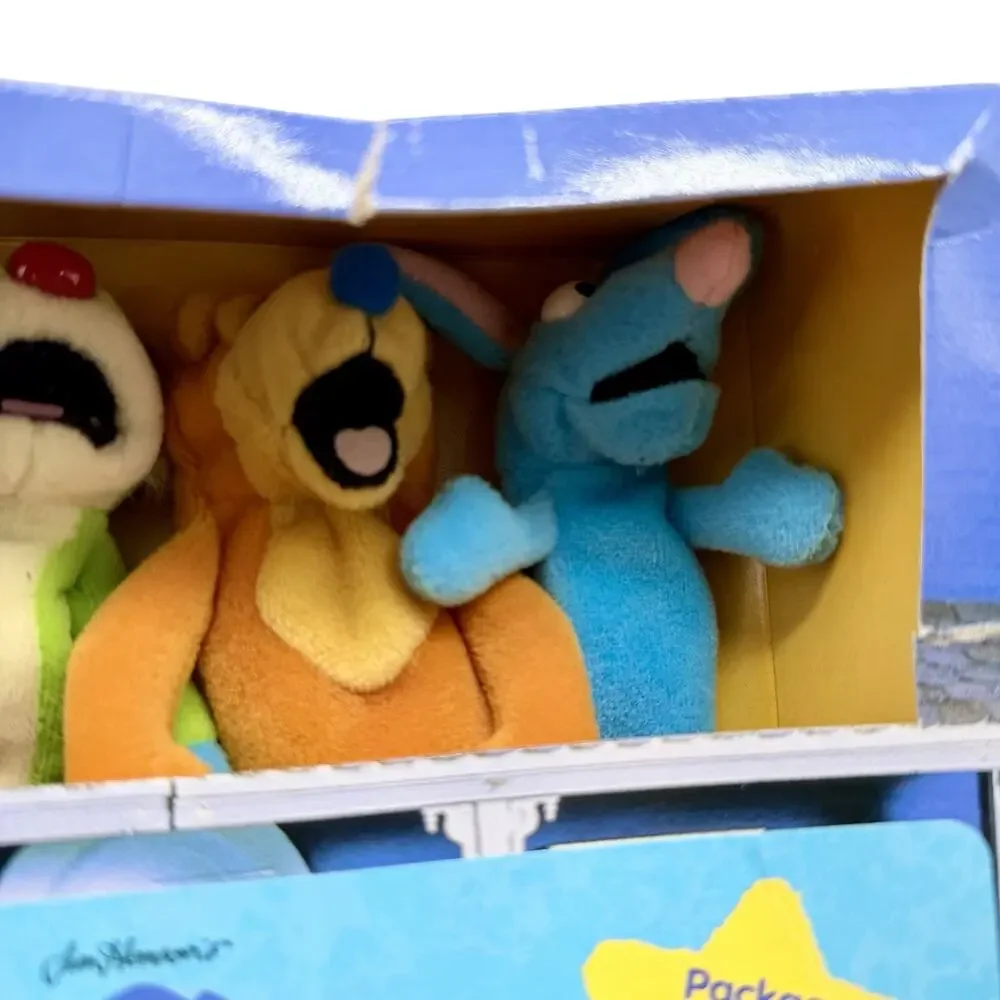 Vintage Bear in the Big Blue House Finger Puppet Gift Set NEW NOS Applause 32902